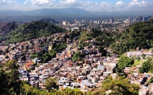 View of a favella in Rio